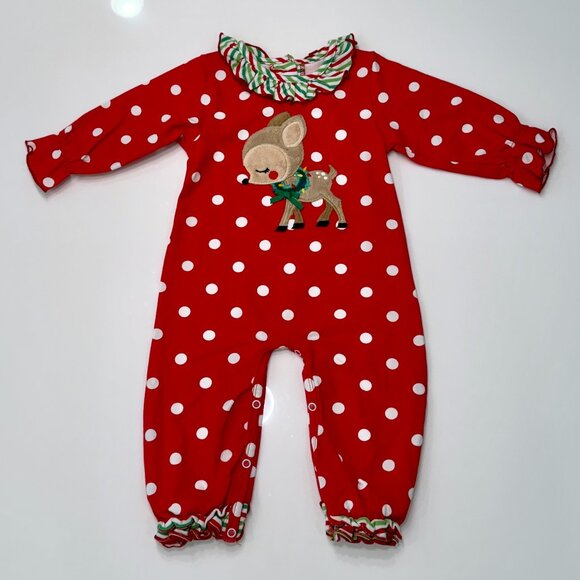 Holiday Polka Dot & Ruffle Jumper, 18M - Picture 2 of 6